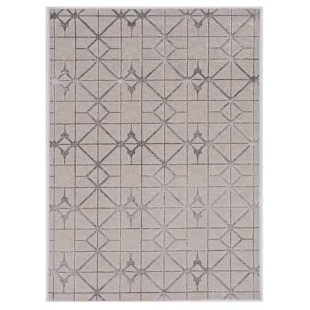Palacedesigns 39 x 59 in. Ivory or Silver Polypropylene or Polyester Rug PA3669394
